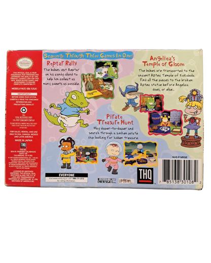 Rugrats Scavenger Hunt CIB complete in box party board style game featuring Rugrats characters mini games multiplayer challenges and Nickelodeon themed gameplay back cover