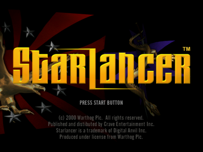 StarLancer Sega Dreamcast retro video game space combat simulator title screen