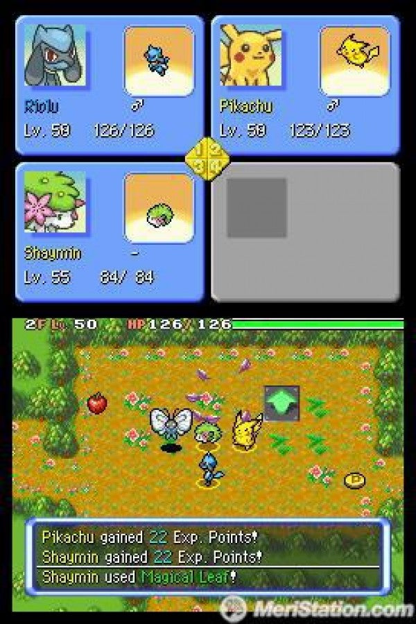 Pokémon Mystery Dungeon: Explorers of Darkness gameplay for Nintendo DS (DS) dungeon-crawling RPG adventure video game
