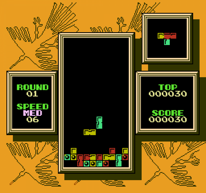 Tetris 2 gameplay image for Nintendo Entertainment System (NES) retro video game