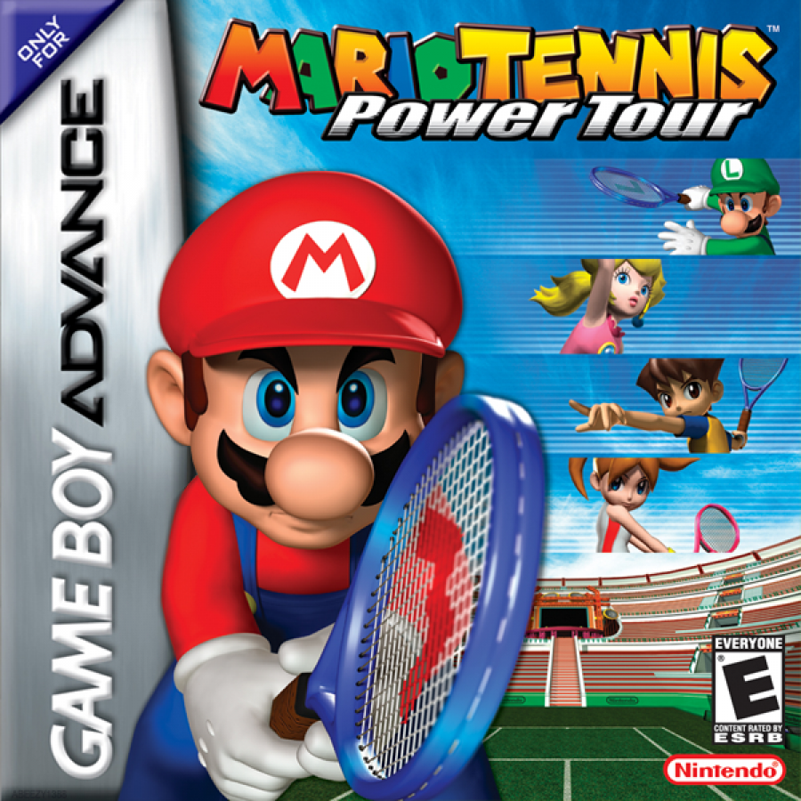 Mario Tennis: Power Tour cover art for Game Boy Advance (GBA) video game