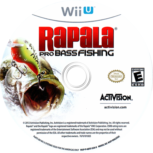 Rapala Pro Bass Fishing disc cover art for Nintendo Wii U (WiiU) video game