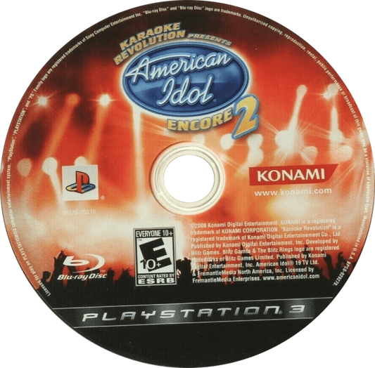 Karaoke Revolution American Idol Encore 2 disc for PlayStation 3 (PS3) video game