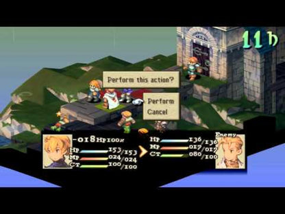 Final Fantasy Tactics: The War of the Lions retro PSP video game Final Fantasy Tactics The War of the Lions tactical RPG turn based strategy fantasy warfare grid based combat story driven role playing game handheld release gameplay 