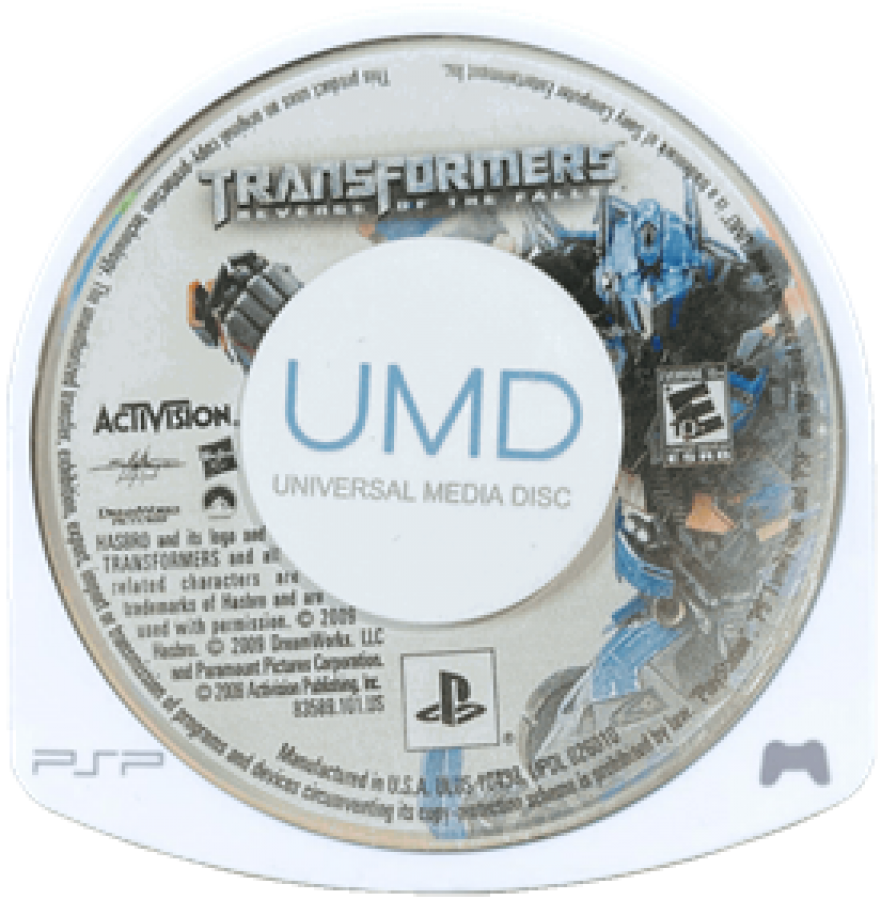 Transformers Revenge of the Fallen PSP for action video game fans featuring Autobots and Decepticons fast paced robot combat vehicle transformations explosive missions powerful weapons cinematic battles and portable PlayStation Portable gameplay collectible gaming appeal UMD