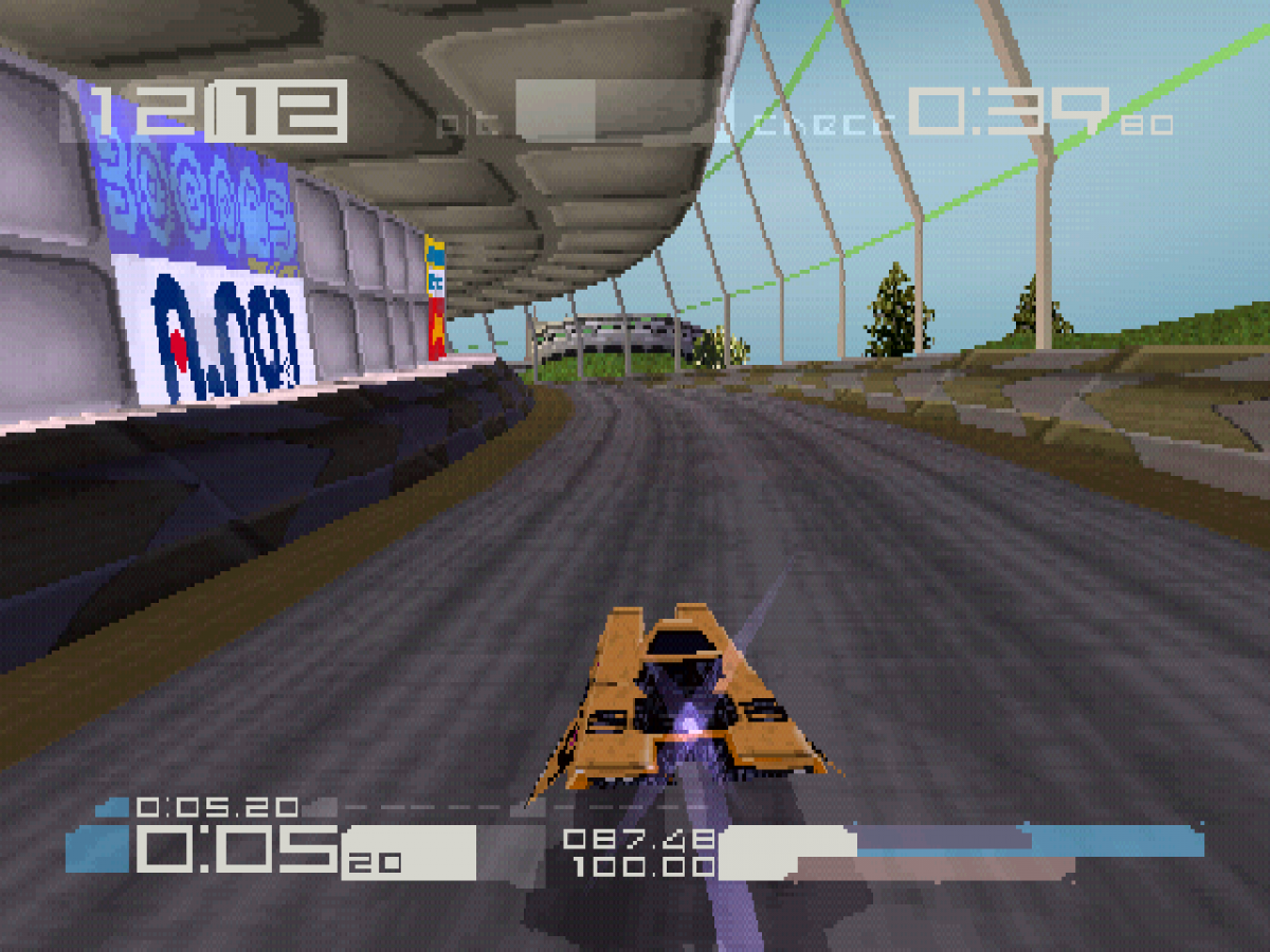 Retro Wipeout 3 PS1 inspired design featuring futuristic anti gravity racing aesthetic vintage PlayStation sci fi speed combat sleek hovercraft electronic music driven visuals iconic Psygnosis racing game nostalgia gameplay