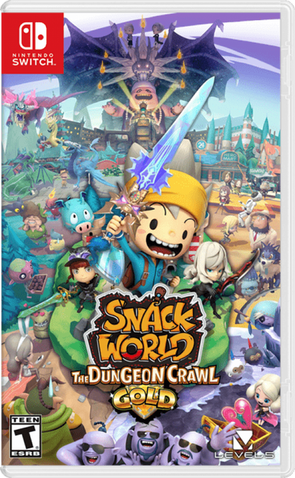 Snack World: The Dungeon Crawl Gold cover art for Nintendo Switch (NS) video game