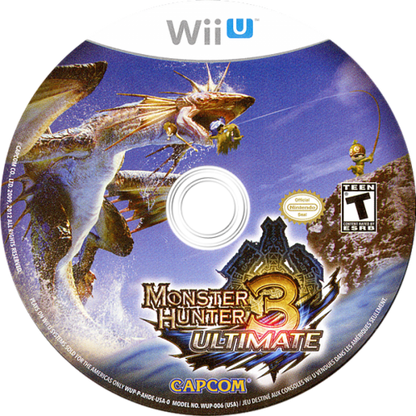 Monster Hunter 3: Ultimate disc cover art for Nintendo Wii U (WiiU) video game