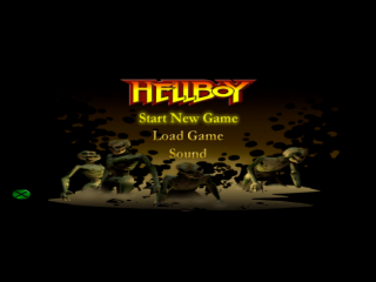 Hellboy: Asylum Seeker retro supernatural action adventure game for PlayStation 1 (PS1) title screen