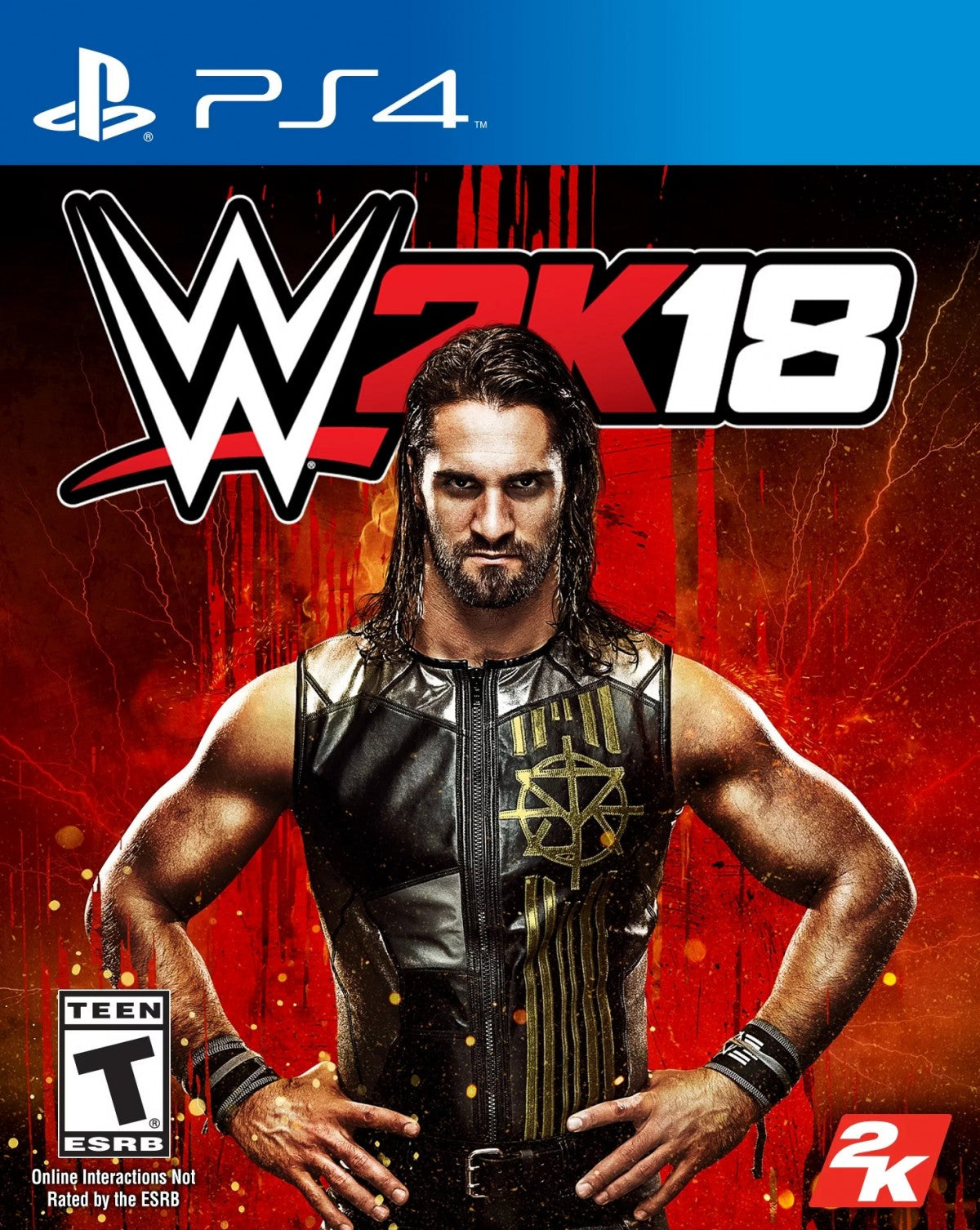 WWE 2K18 PS4 inspired design featuring modern pro wrestling simulation aesthetic realistic ring action superstar entrances championship matches sports entertainment spectacle roster showcase dynamic WWE gameplay presentation cover art 