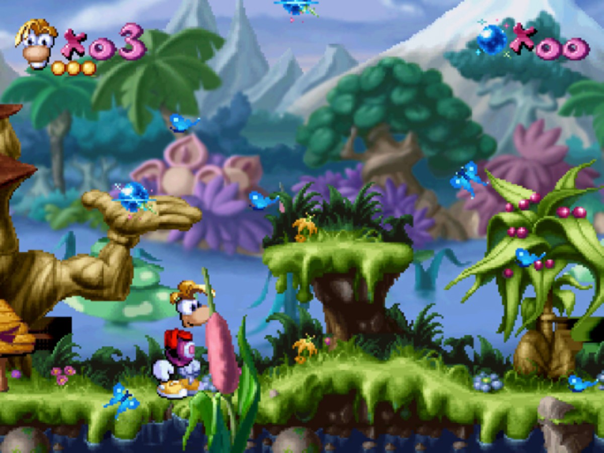 Rayman Atari Jaguar JAG for platforming adventure video game fans featuring Rayman colorful fantasy worlds side scrolling action enemy battles unique abilities power ups challenging levels collectibles and classic Atari Jaguar gameplay collectible retro gaming appeal gameplay