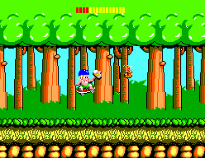 Wonder Boy Sega Master System SMS for classic platforming adventure video game fans featuring side scrolling action colorful environments challenging levels enemy battles power ups fruit collectibles skateboarding sections and fast paced arcade style gameplay collectible retro gaming appeal gameplay