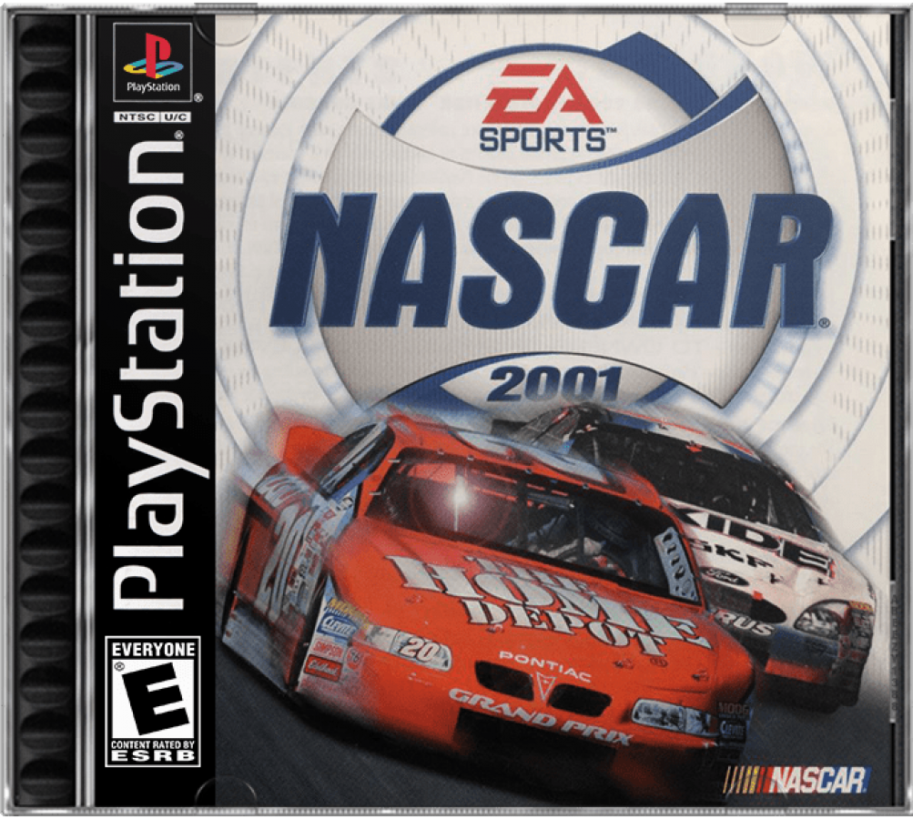 NASCAR 2001 – PlayStation 1 (PS1) retro racing game cover art