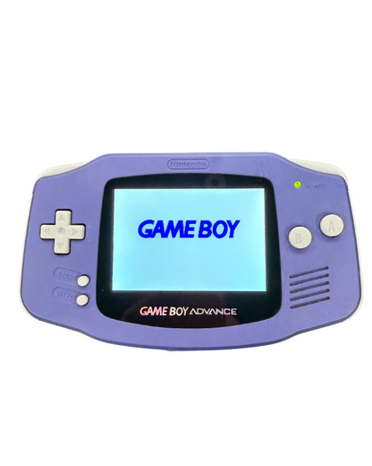 Gameboy Advance System with Purple Reshell and IPS Backlit Screen Mod 