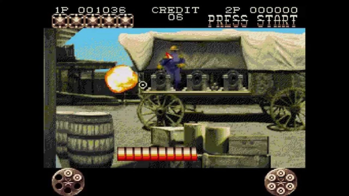 Lethal Enforcers 1 and 2 PlayStation 1 PS1 light gun shooter arcade style Konami game retro video game disc collection police action shooting game for PS1 console gameplay 