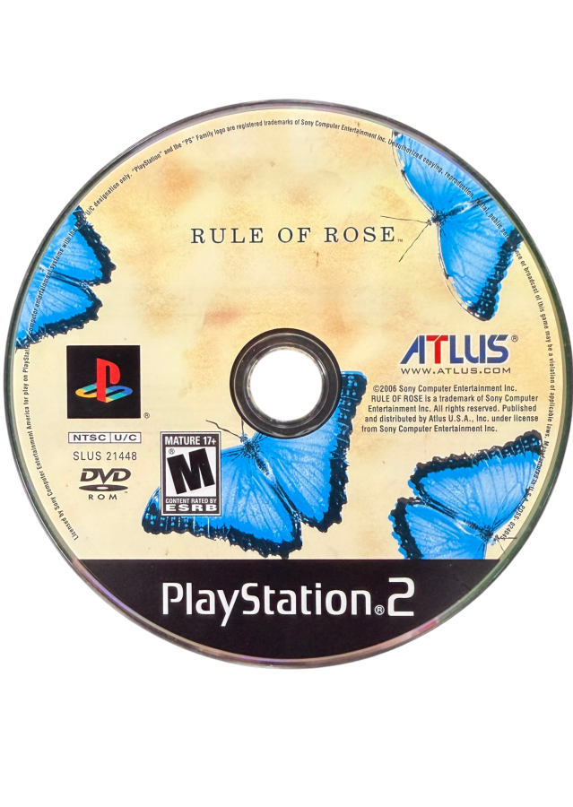 Rule of Rose PlayStation 2 PS2 for survival horror adventure video game fans featuring psychological horror dark storytelling eerie environments exploration puzzle solving mysterious characters unsettling atmosphere combat gameplay and immersive narrative collectible gaming appeal front of disc