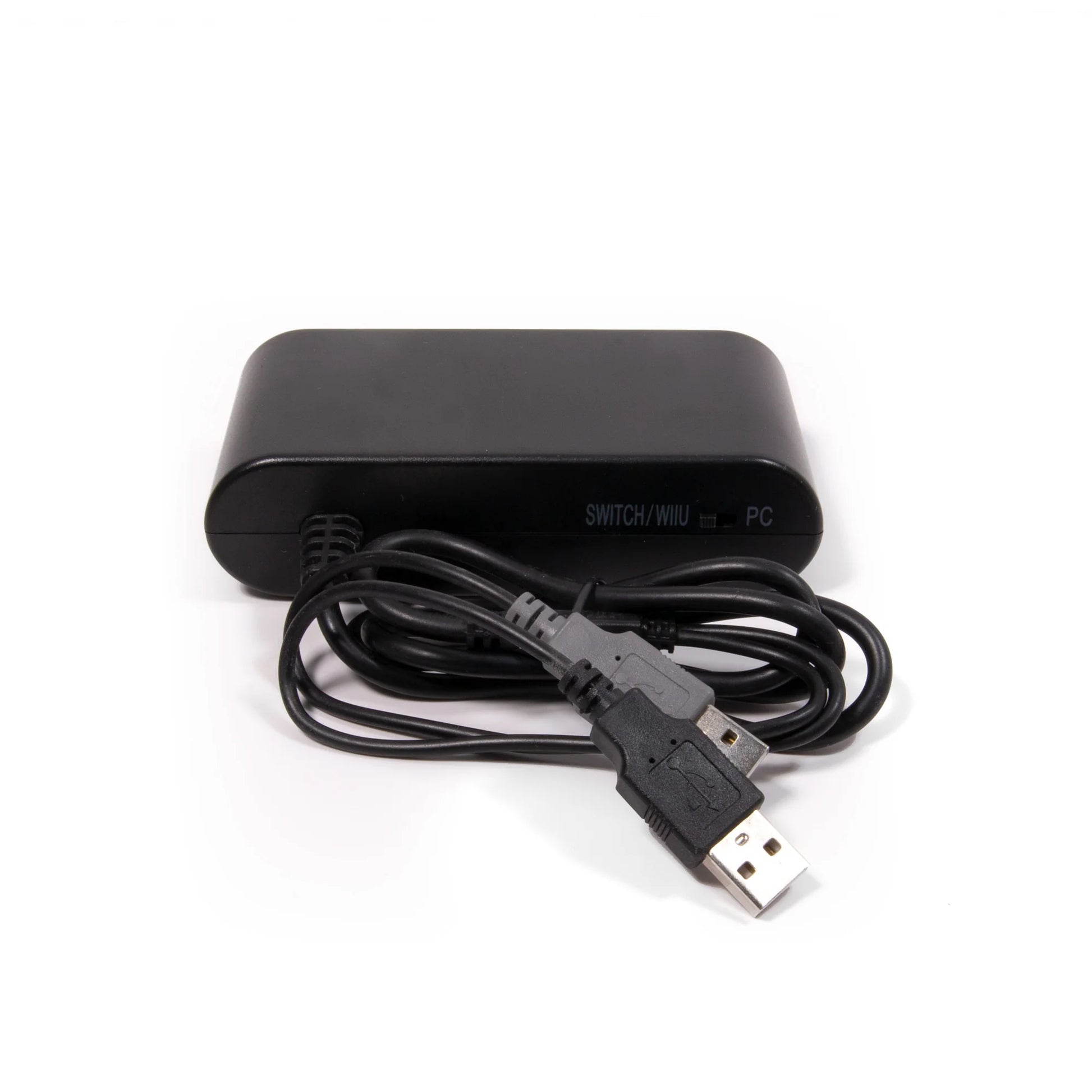 XYAB brand GameCube controller adapter compatible with PC, Wii U, and Nintendo Switch for connecting GameCube controllers to modern systems