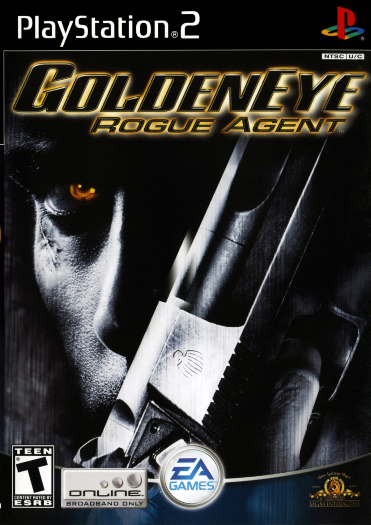 GoldenEye Rogue Agent PS2 PlayStation 2 first person shooter spy action game James Bond inspired tactical combat multiplayer mode retro video game cover art