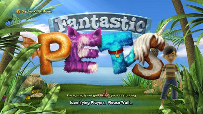 Fantastic Pets Xbox 360 Kinect pet raising exotic creatures dragons unicorns cat dog training minigames voice motion controls gameplay