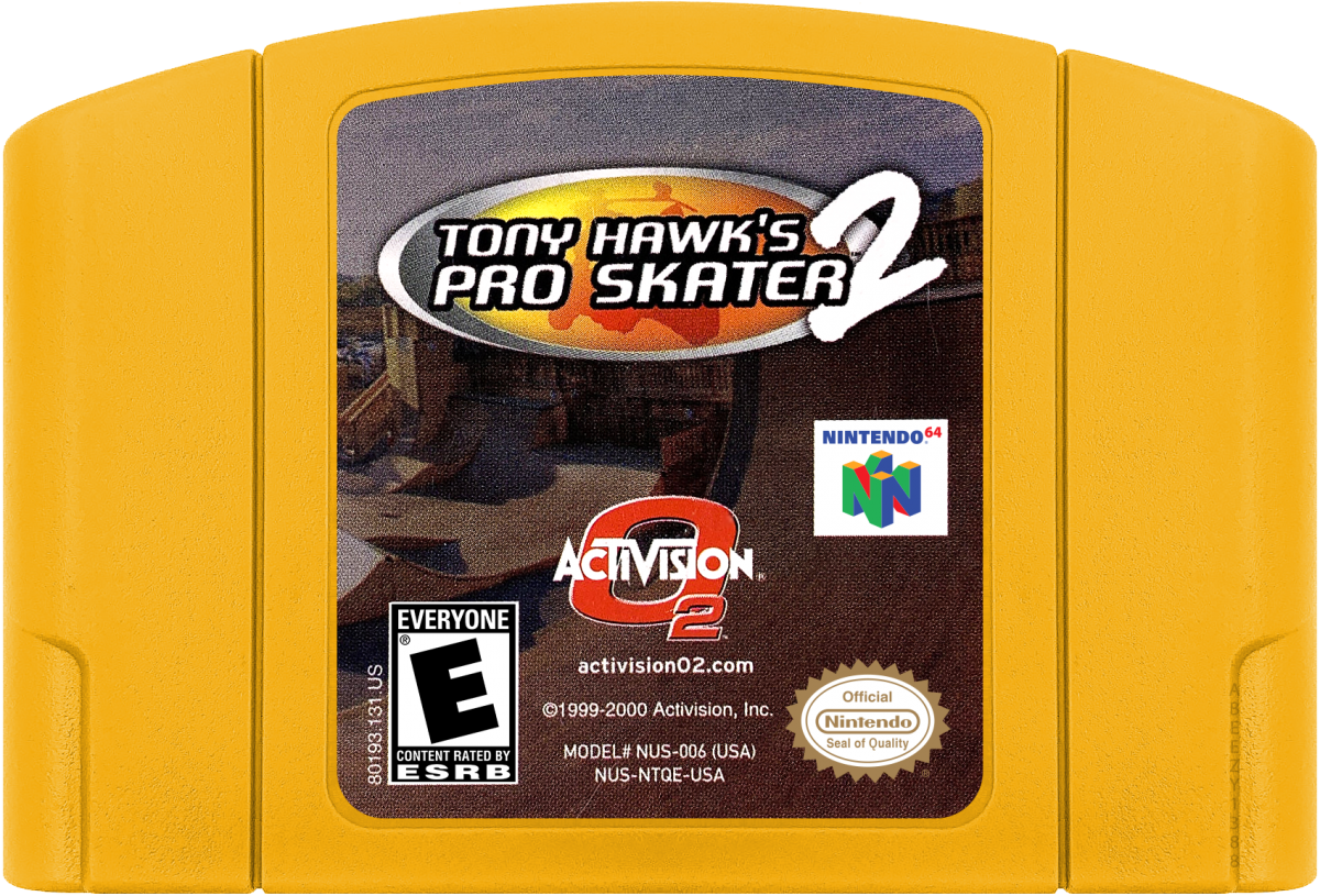 Tony Hawk's Pro Skater 2 cartridge for Nintendo 64 (N64) video game