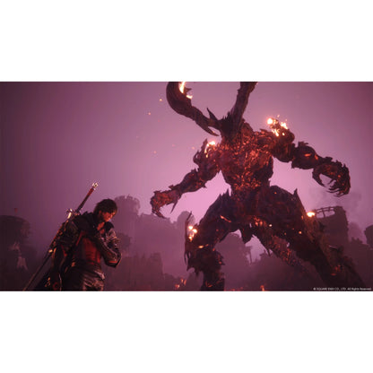 Final Fantasy XVI Deluxe Edition for PlayStation 5 action RPG featuring epic fantasy storyline real time combat Eikon battles and bonus collectible content gameplay