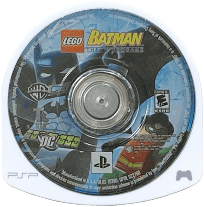 LEGO Batman The Videogame PlayStation Portable PSP for retro video game enthusiasts featuring action adventure gameplay LEGO styled Batman universe characters cooperative inspired puzzle solving comic book themed missions platforming challenges humorous storytelling and collectible gaming appeal UMD 