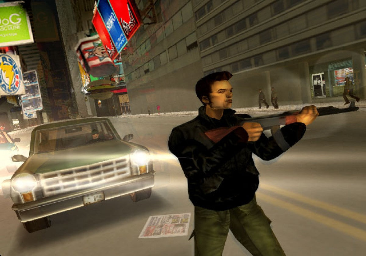 Grand Theft Auto III PlayStation 2 open-world action-adventure video game Rockstar Games Liberty City Claude silent protagonist missions vehicle hijacking crime syndicates Mafia gangs 3D era sandbox gameplay screenshot