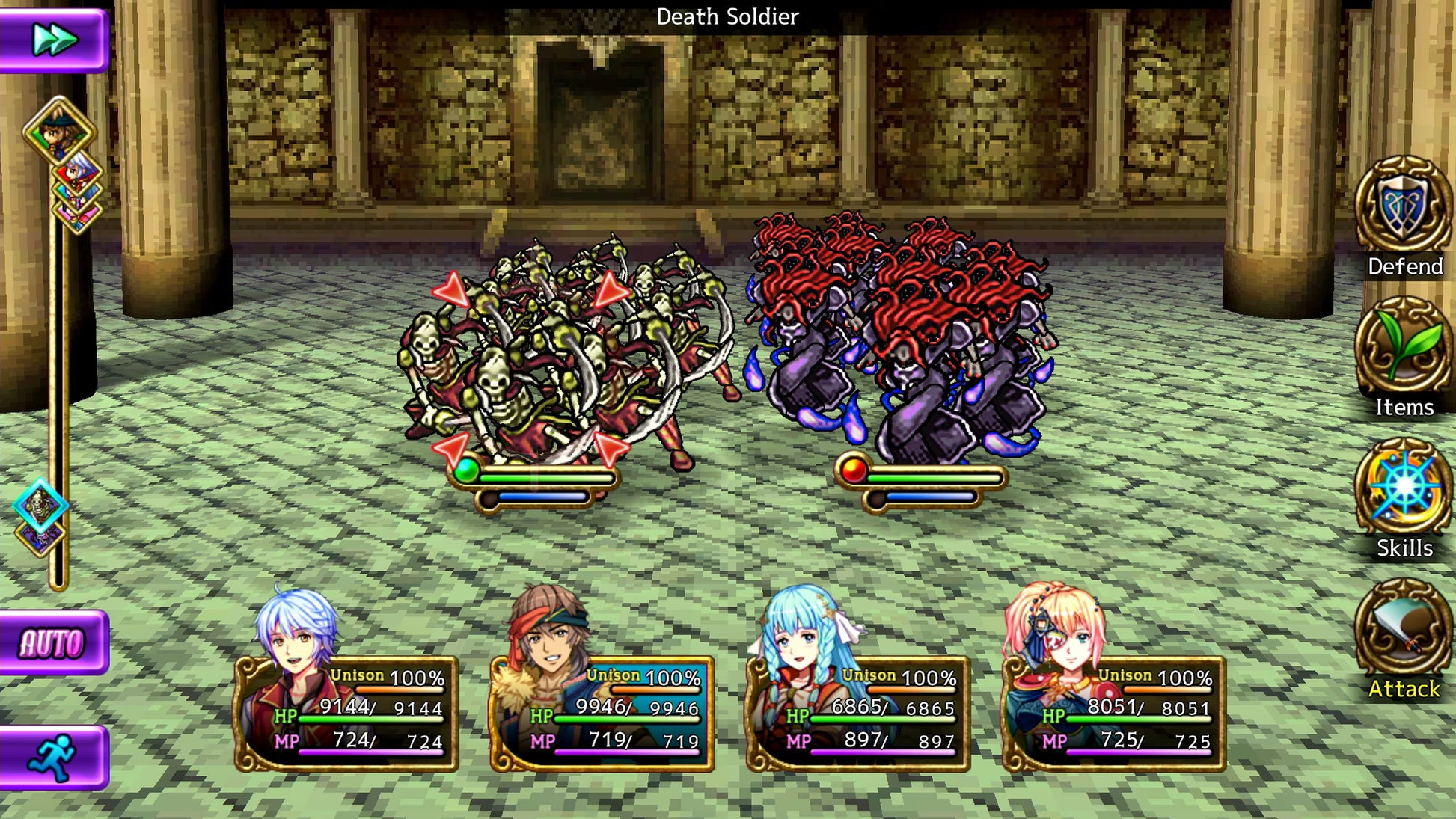Liege Dragon PlayStation 4 fantasy RPG turn-based combat Kemco retro-style pixel art adventure party-based exploration branching story quests classic 16-bit inspired visuals dungeon crawling character classes magic system gameplay screenshot