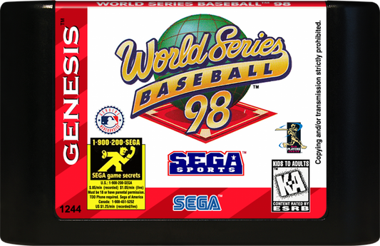 World Series Baseball 98 cartridge for Sega Genesis (GEN) video game