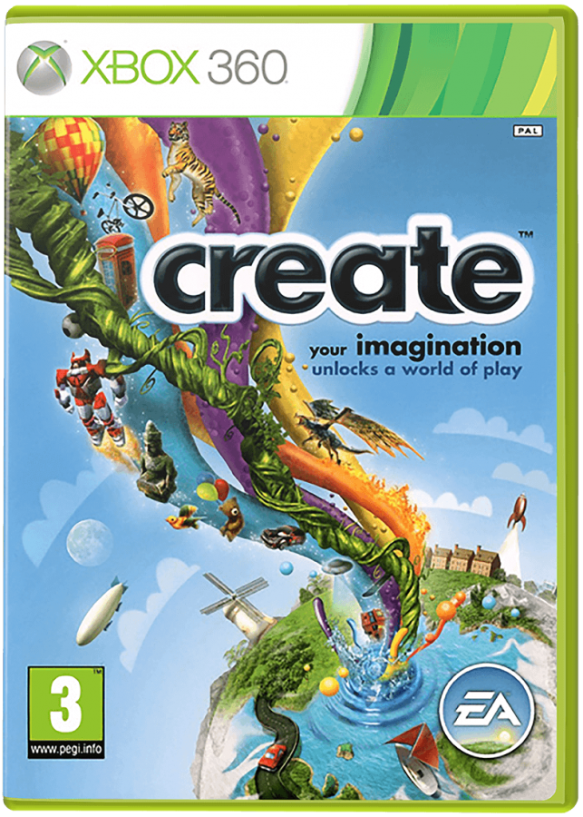 Create cover art for Xbox 360 (X360) puzzle creative sandbox video game