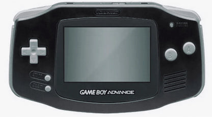 Game Boy Advance Black Console Nintendo Game Boy Advance handheld console in black color portable cartridge based gaming system with directional pad buttons retro gaming device front