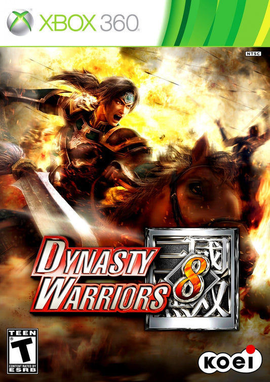 Dynasty Warriors 8 Xbox 360 hack and slash action game Musou style combat massive battles ancient China Three Kingdoms Koei Tecmo Omega Force character roster story campaign multiplayer co op Xbox 360 software video game title cover art