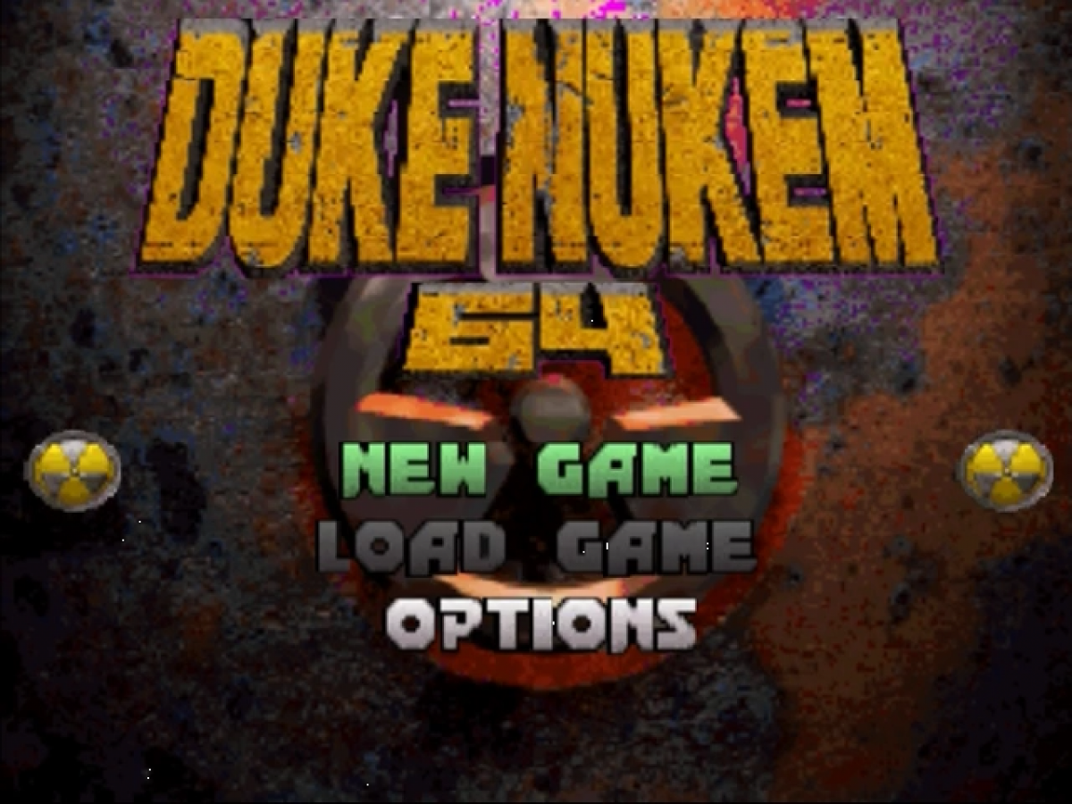 Duke Nukem 64 title screen for Nintendo 64 (N64) video game