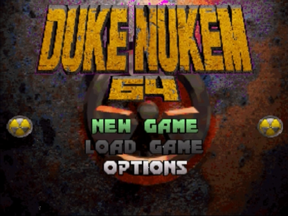 Duke Nukem 64 title screen for Nintendo 64 (N64) video game