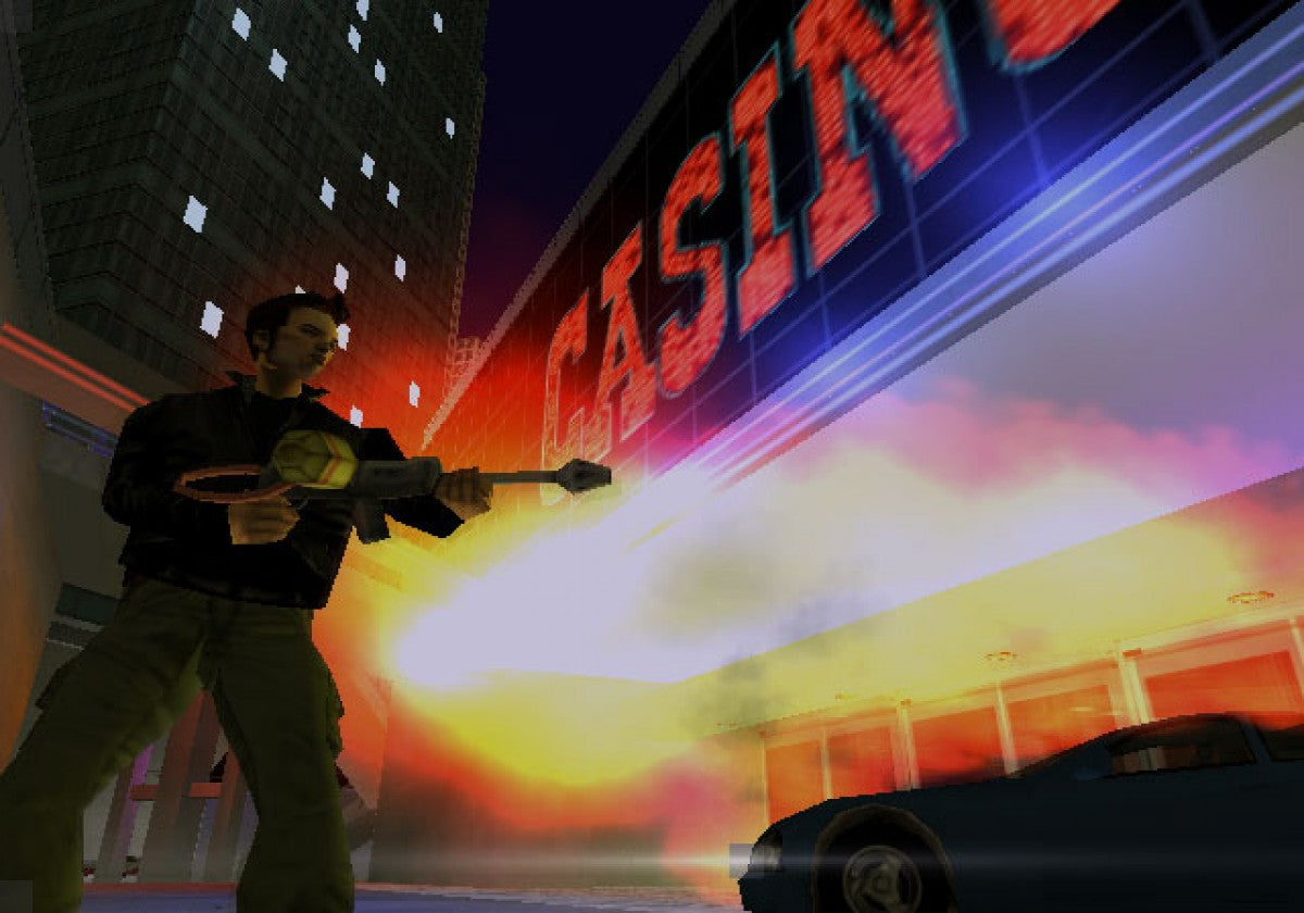Grand Theft Auto III PlayStation 2 open-world action-adventure video game Rockstar Games Liberty City Claude silent protagonist missions vehicle hijacking crime syndicates Mafia gangs 3D era sandbox gameplay screenshot