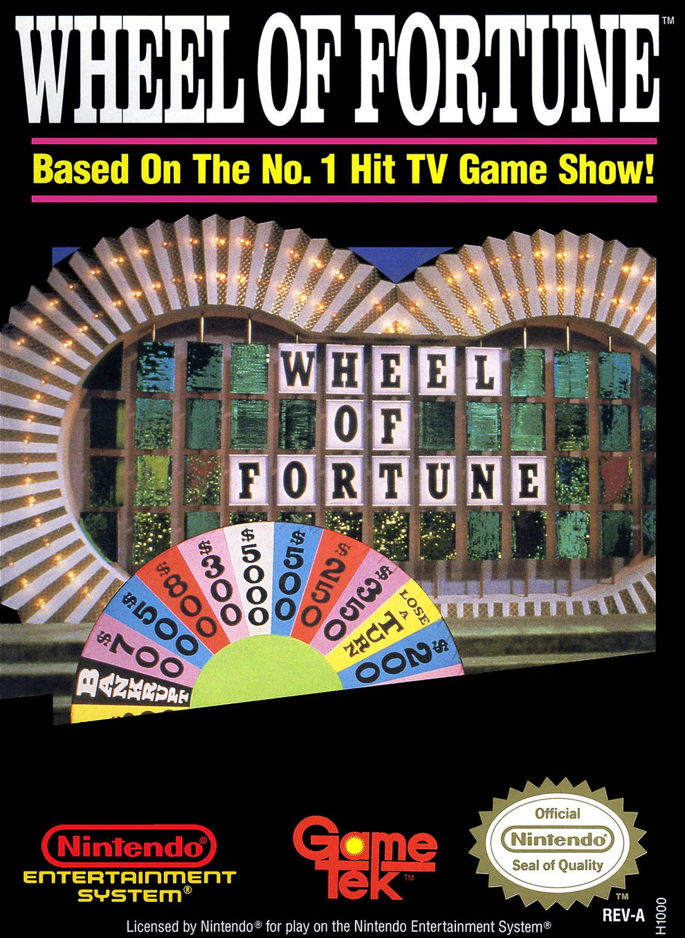 Wheel of Fortune cover art for Nintendo Entertainment System (NES) video game