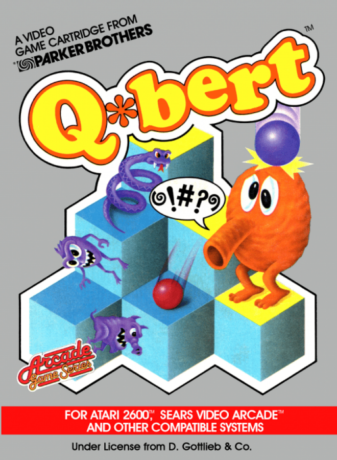Q*bert cover art for Atari 2600 (2600) video game 