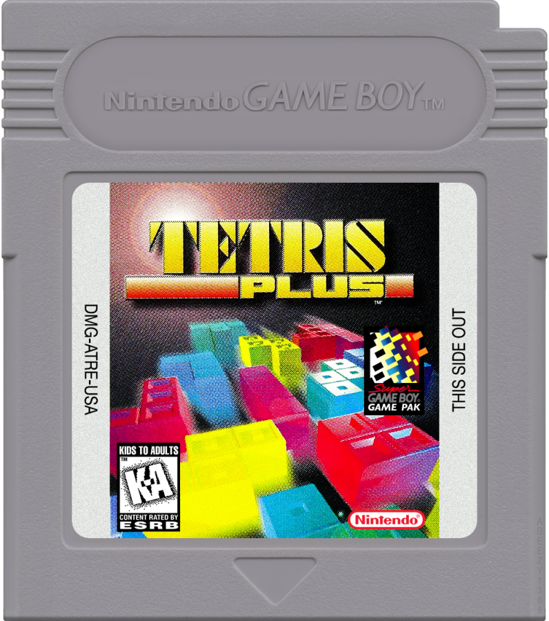 Tetris Plus cartridge art for Game Boy (GB) video game
