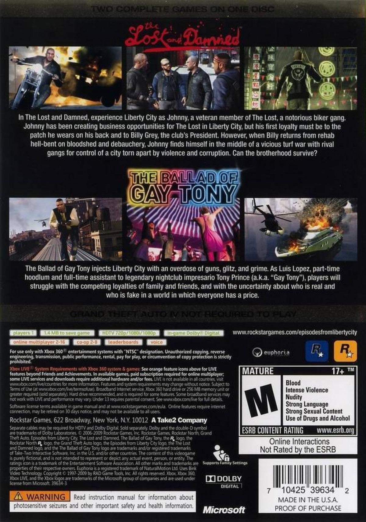 Retro GTA Episodes from Liberty City Xbox 360 inspired design featuring open world crime action aesthetic vintage HD era Liberty City urban chaos biker gangs and street life narrative driven missions cinematic Rockstar sandbox gameplay nostalgic Grand Theft Auto presentation back art 