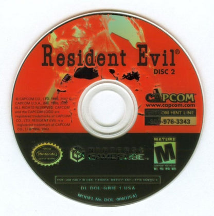 Resident Evil disc 2 for Nintendo GameCube (GC) survival horror video game