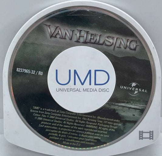 Van Helsing UMD Video PSP portable action-horror movie experience featuring monster battles and gothic adventure disc