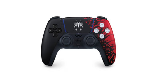 Marvel’s Spider Man 2 Limited Edition DualSense Wireless Controller PlayStation 5 PS5 for gaming enthusiasts featuring custom themed controller design immersive haptic feedback adaptive trigger technology wireless connectivity ergonomic controls premium collector hardware and collectible gaming appeal front