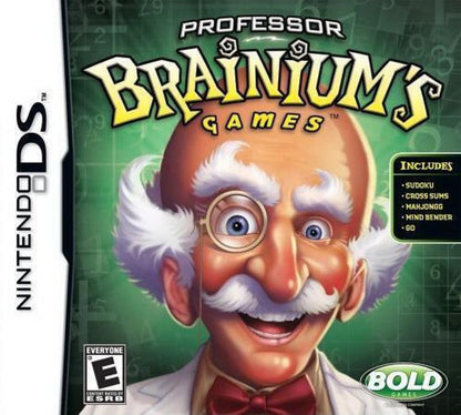 Professor Brainium's Games cover art for Nintendo DS (DS) educational puzzle mini-game collection video game