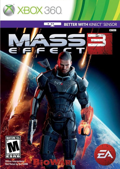 Mass Effect 3 cover art for Xbox 360 (X360) sci-fi action role-playing video game