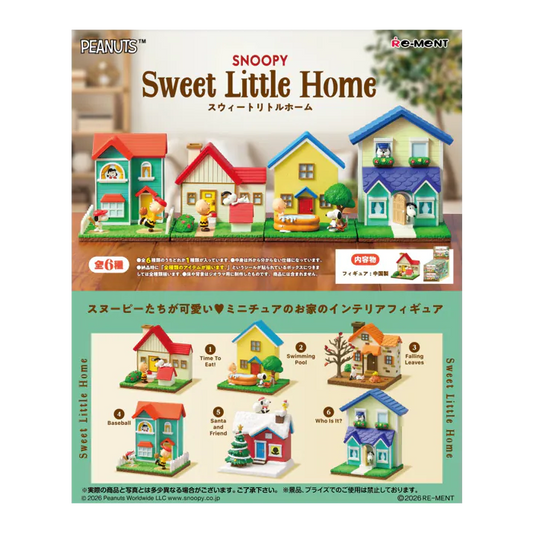 Re Ment Snoopy Sweet Little Home miniature collectible playset tiny toy figure detailed replica Peanuts character home scene display piece for fans