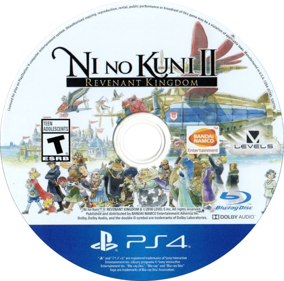 Ni no Kuni II: Revenant Kingdom for PlayStation 4 fantasy action RPG featuring real time combat kingdom building anime style visuals epic story adventure gameplay disc
