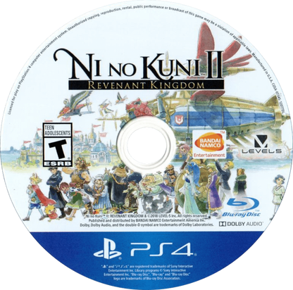 Ni no Kuni II: Revenant Kingdom for PlayStation 4 fantasy action RPG featuring real time combat kingdom building anime style visuals epic story adventure gameplay disc