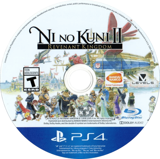 Ni no Kuni II: Revenant Kingdom for PlayStation 4 fantasy action RPG featuring real time combat kingdom building anime style visuals epic story adventure gameplay disc