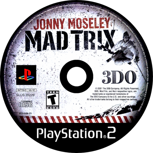 Jonny Moseley: Mad Trix disc art for Playstation 2 (PS2) video game