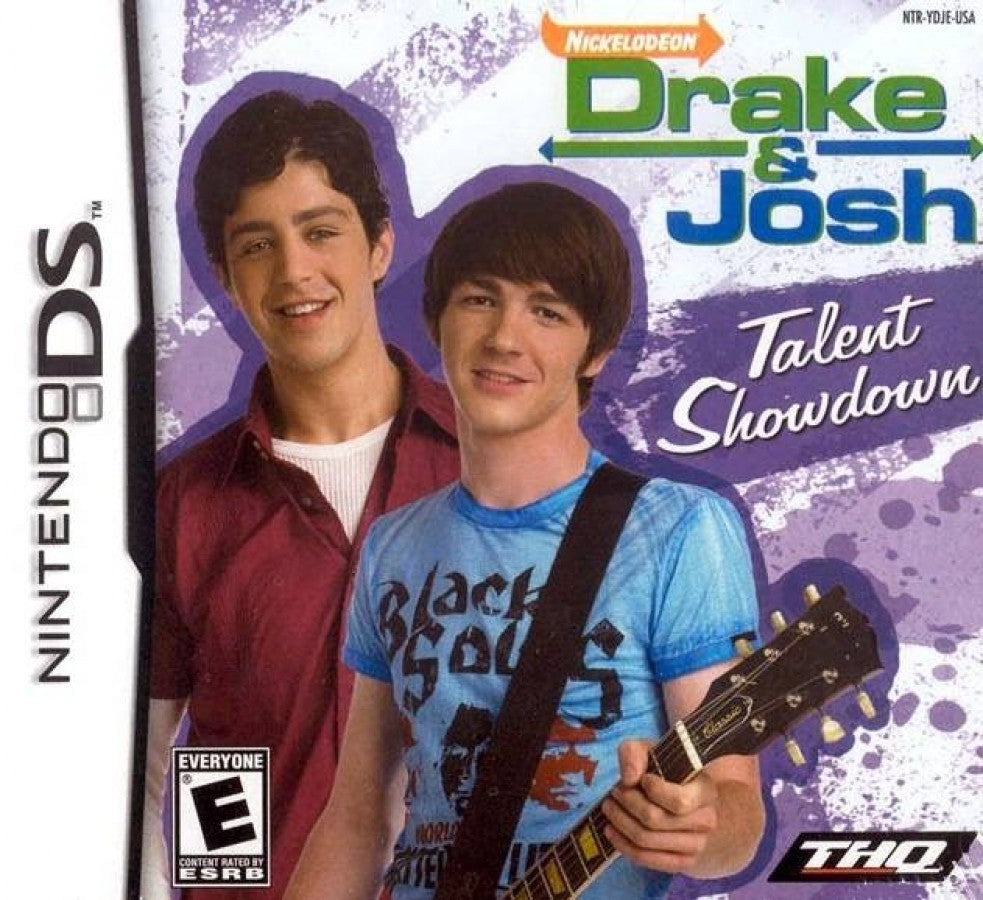 Drake & Josh: Talent Showdown for Nintendo DS with mini-game challenges based on the TV series front cover